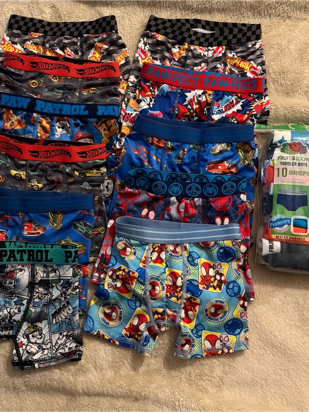 21 pairs Assorted Kids Character Boxers and Briefs size 4T/5T